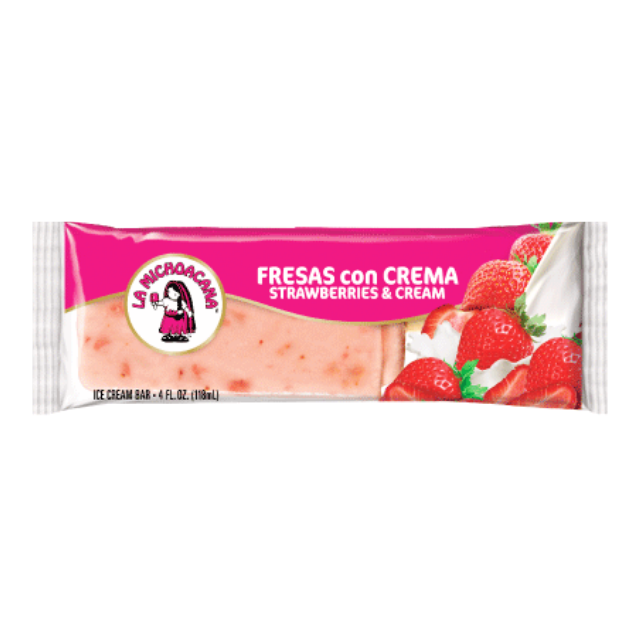 Paleta Fresa con Crema La Michoacana