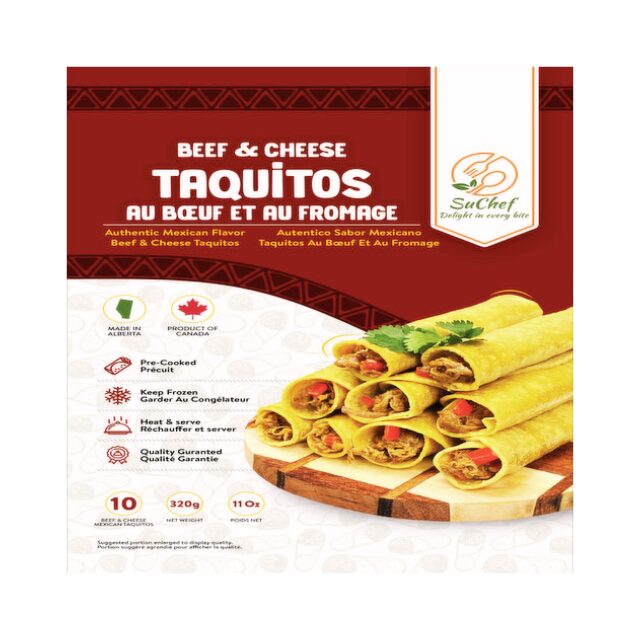 Taquitos Beef &amp; Cheese SuChef 10pcs 220gr